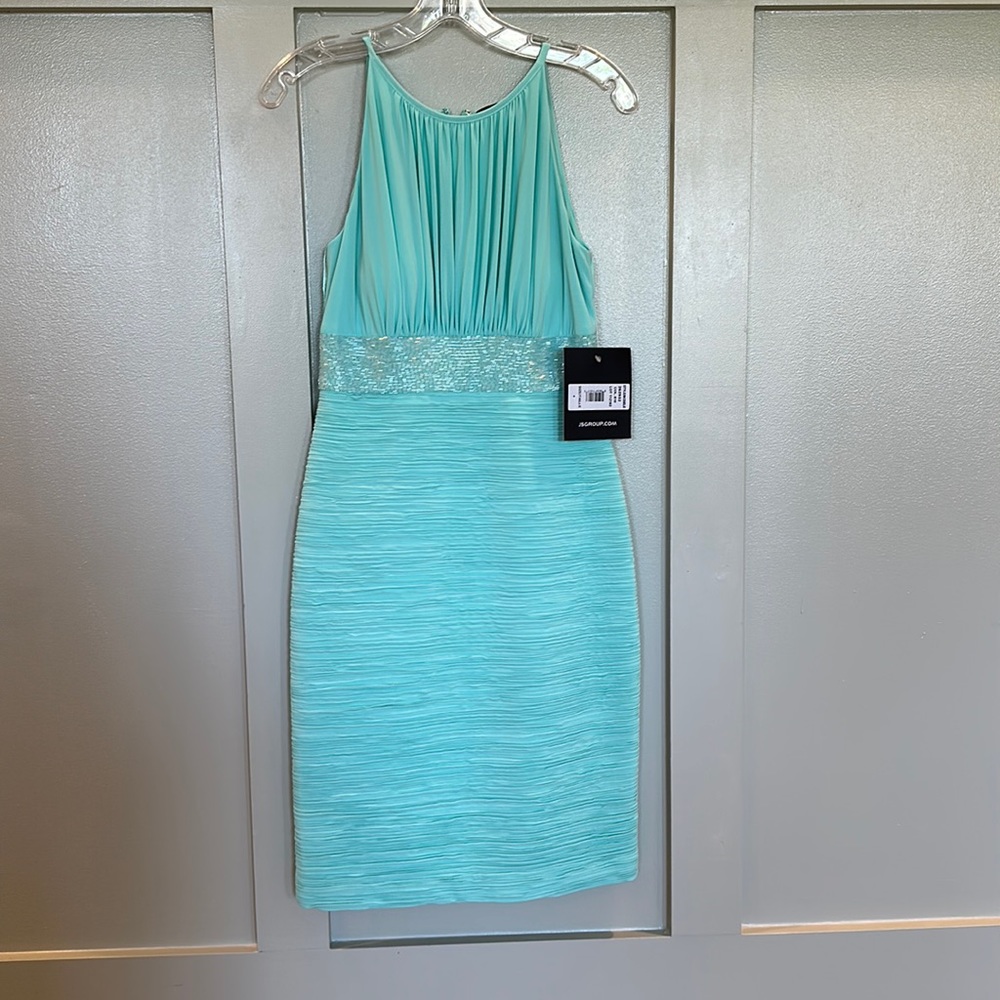 Beautiful aqua dress perfect for summer weddings and parties - never worn!